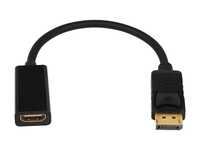 Adapter gniazdo HDMI - wtyk DISPLAY PORT   0,2m