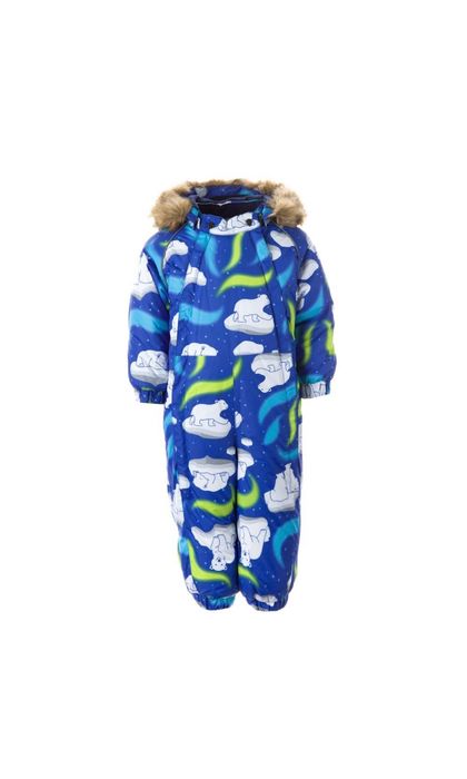 Дитячий зимовий комбінезон HUPPA KEIRA синій з принтом, до -30