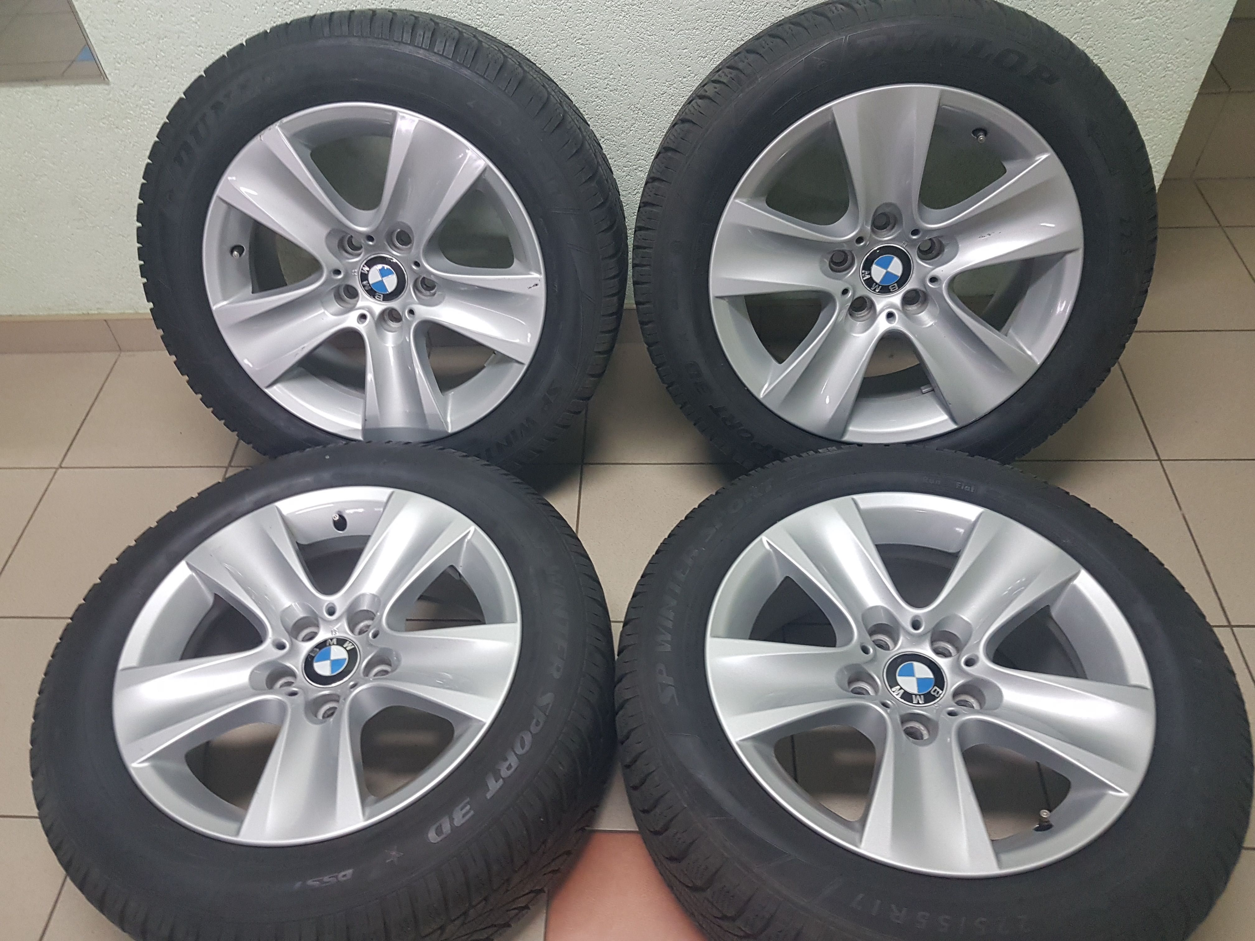 BMW Диски R17 c резиной Dunlop Winter Sport 3d зимней Runflat Оригинал