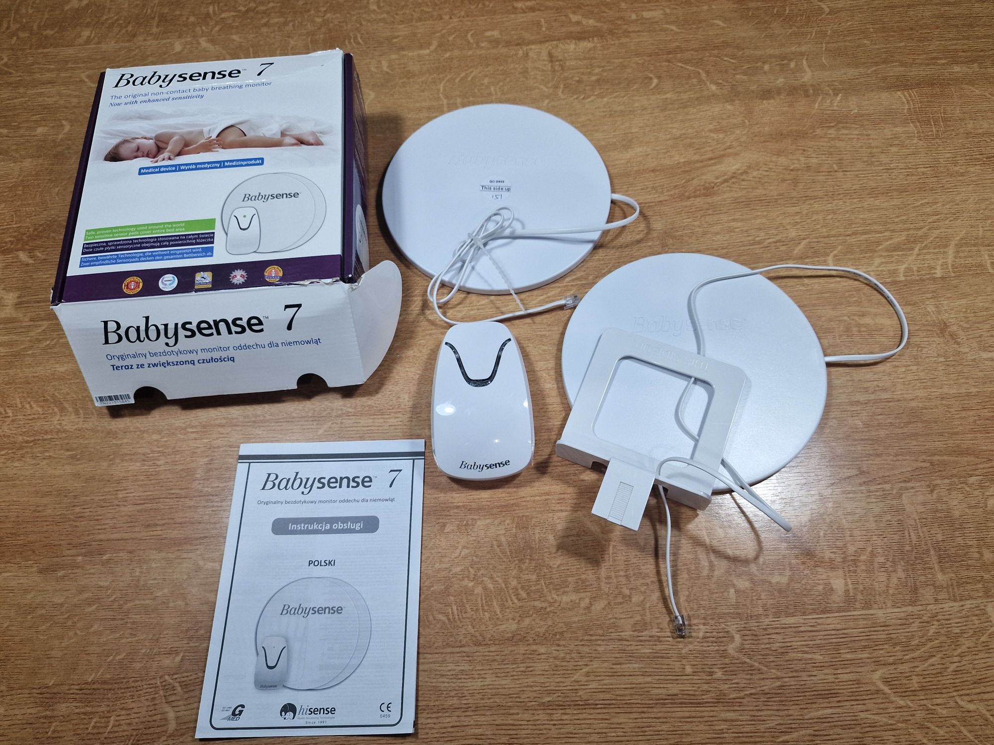 Monitor oddechu BABYSENSE 7 jak nowy, pełen zestaw