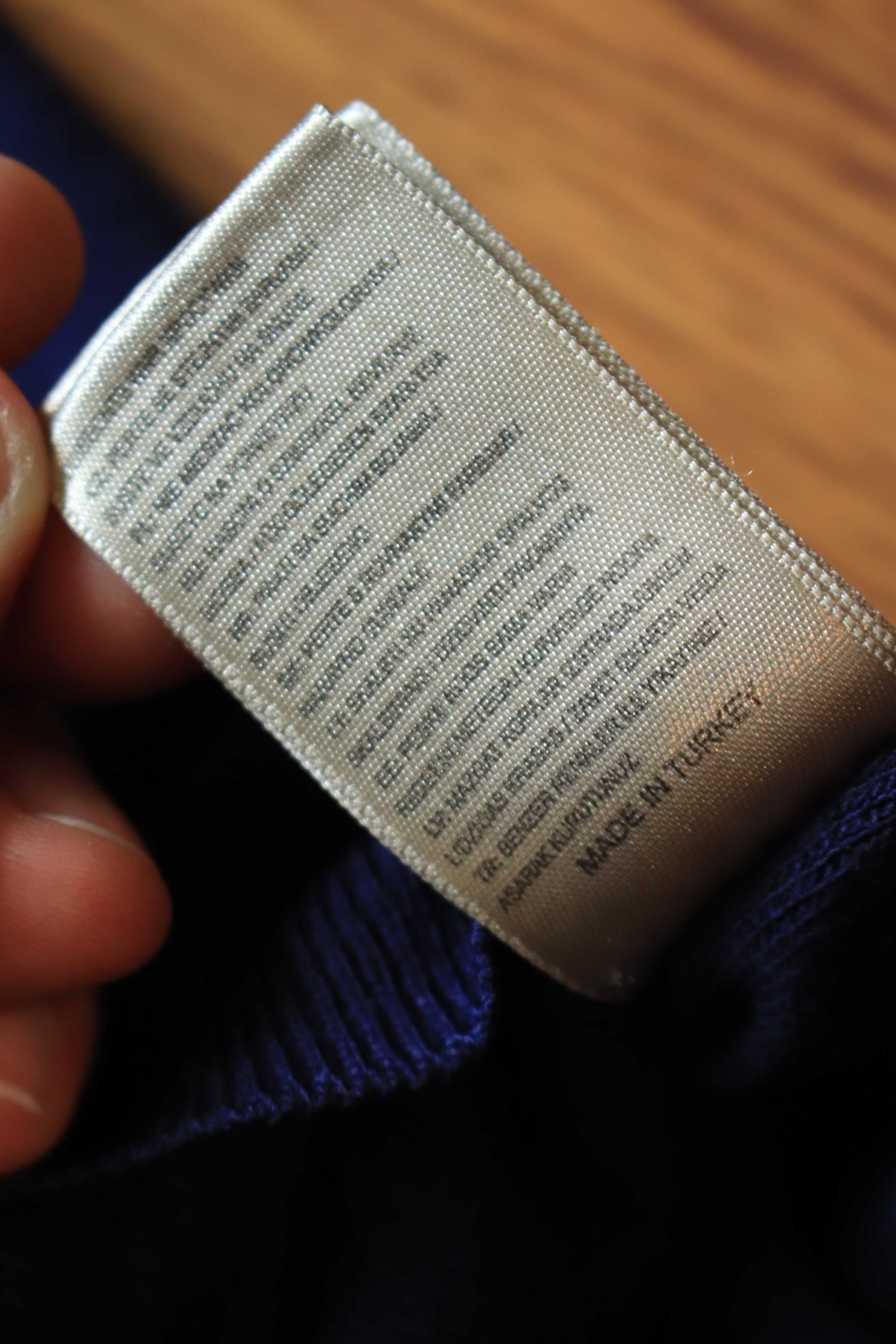 Sweter Burberry r. L fioletowy wełna dł. rękaw dobry stan