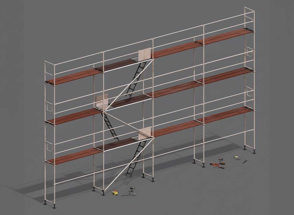 Rusztowanie systemowe pletak 100 m2   12x8,5m nowe