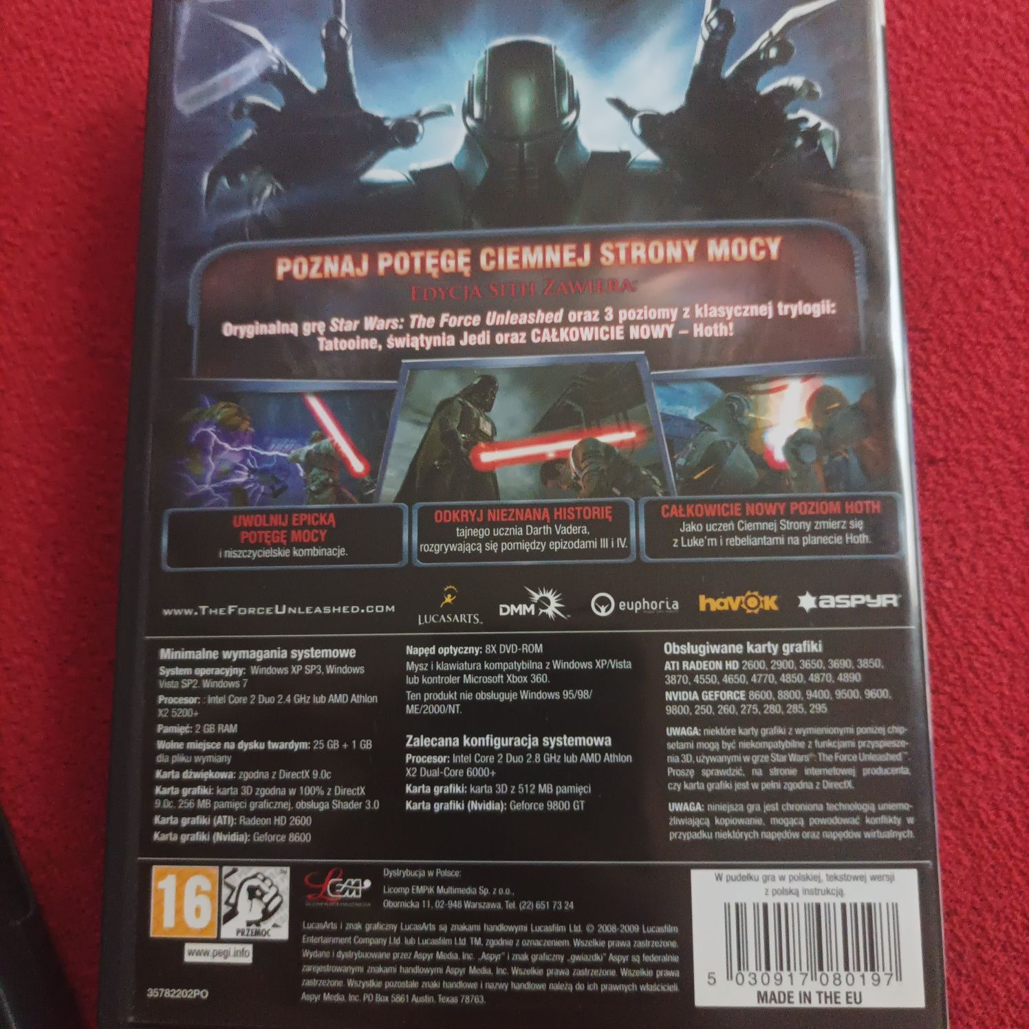 Gra na PC Star Wars force unleashed ultimate sith edition