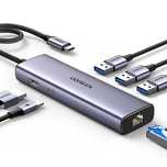 HUB Ugreen CM512, 15598/6w1 USB-C - 3x USB-A 3.0 / HDMI / RJ45 / USB-C