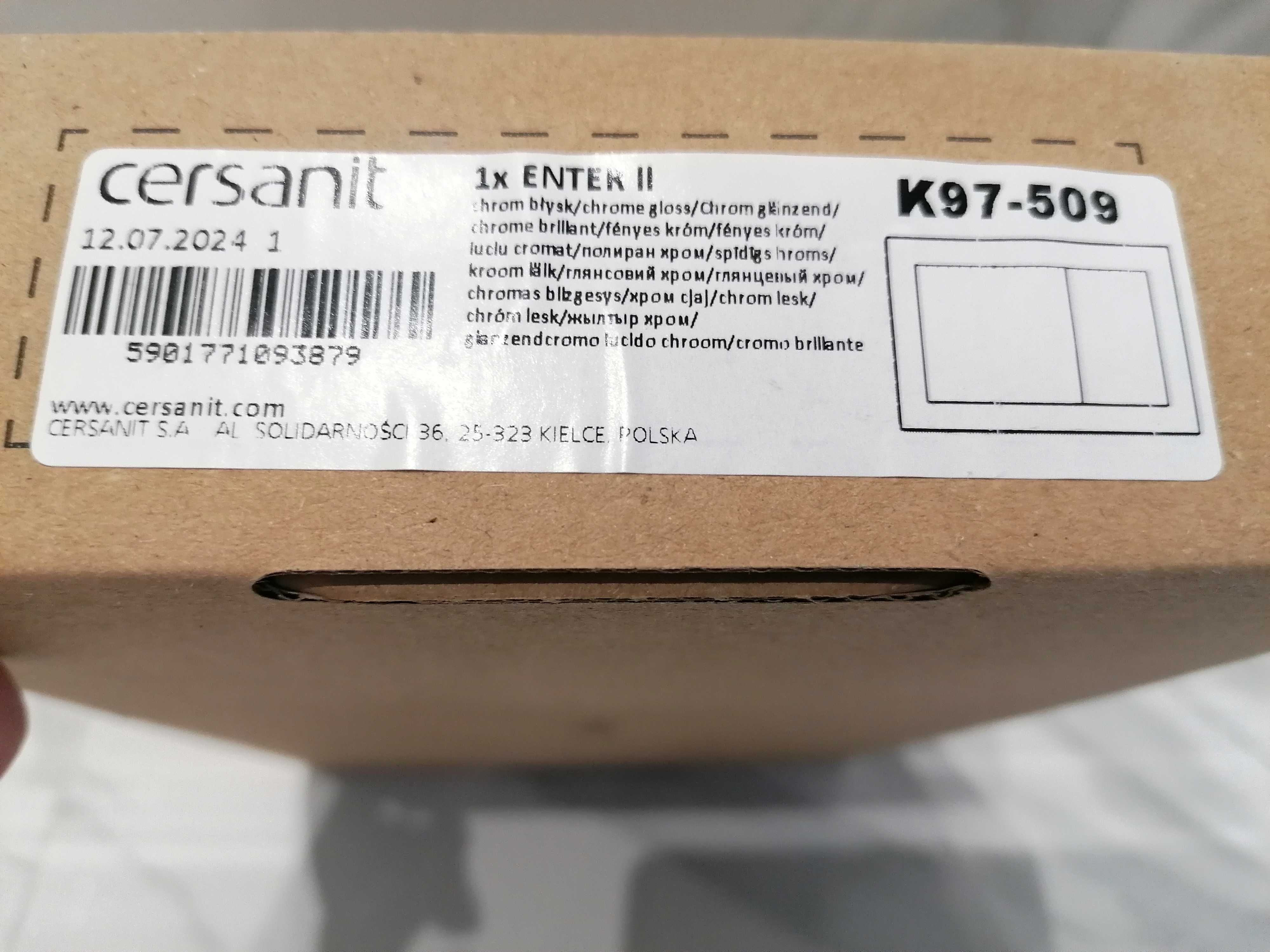 Przycisk spłukujący do toalety wc cersanit chrom błyszczący