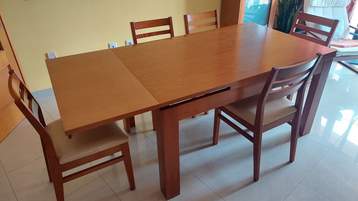 mesa jantar madeira extensível