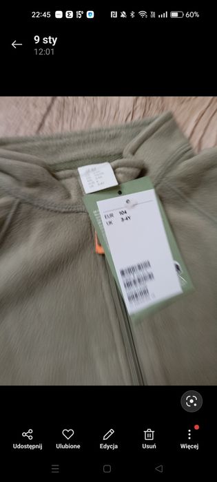 Dres H&M r.104 polarowy komplet