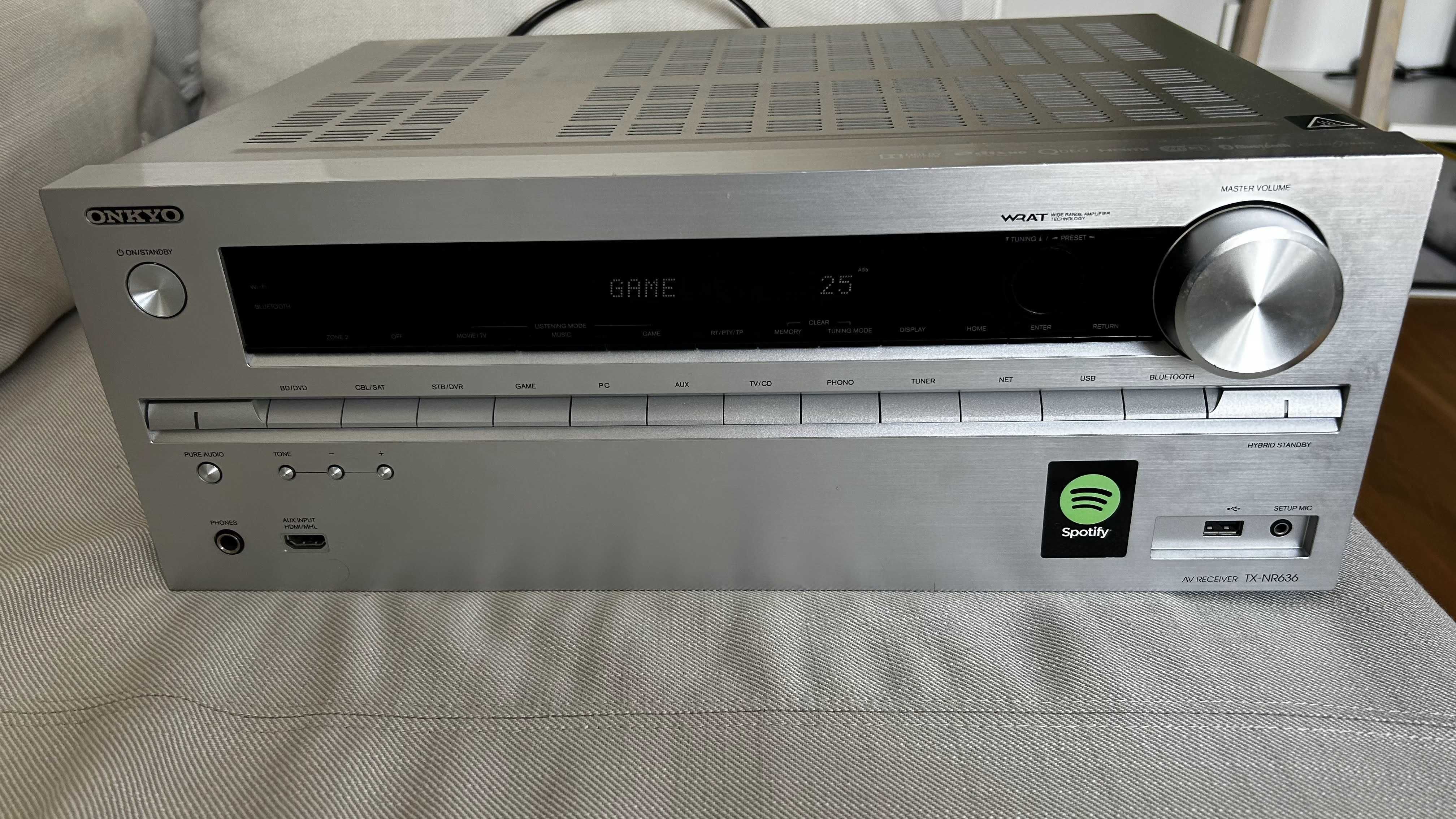 Onkyo TX-NR636 amplituner 4k 7.2 z HDMI ARC