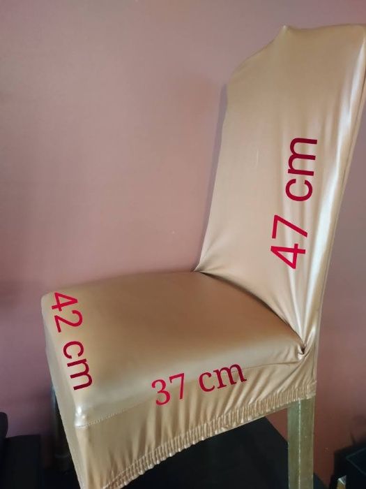 Capa €4 para cadeira tamanho médio, imitação de pele, elástica