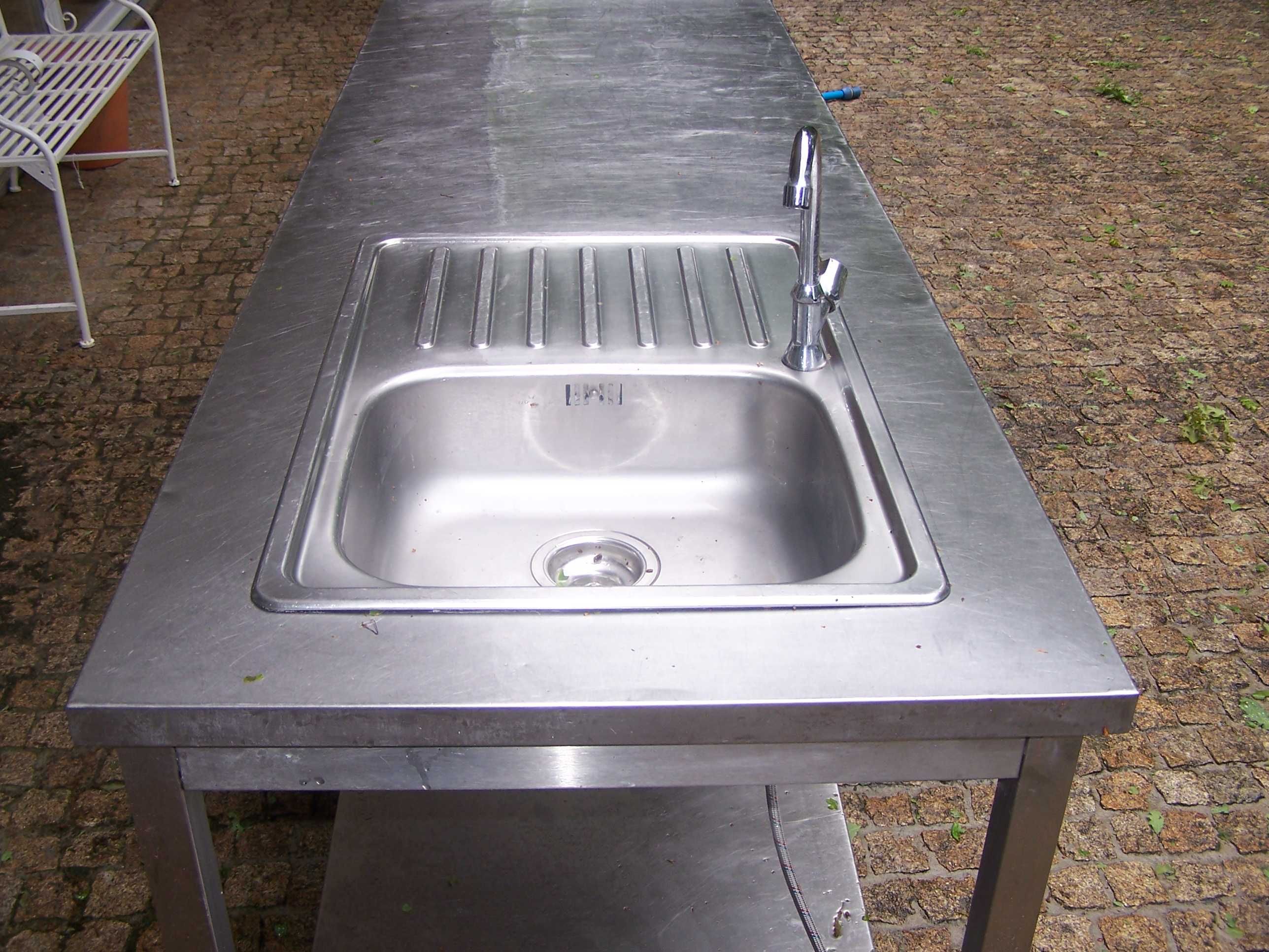 ---BANCA INOX (GRANDE) c/ PIO-- || (2.00 m por 70 cm) (altura 85cm) ||