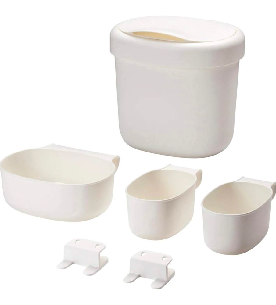 Trocador/ Estante IKEA branco com cestos, balde lixo,colchão e forras