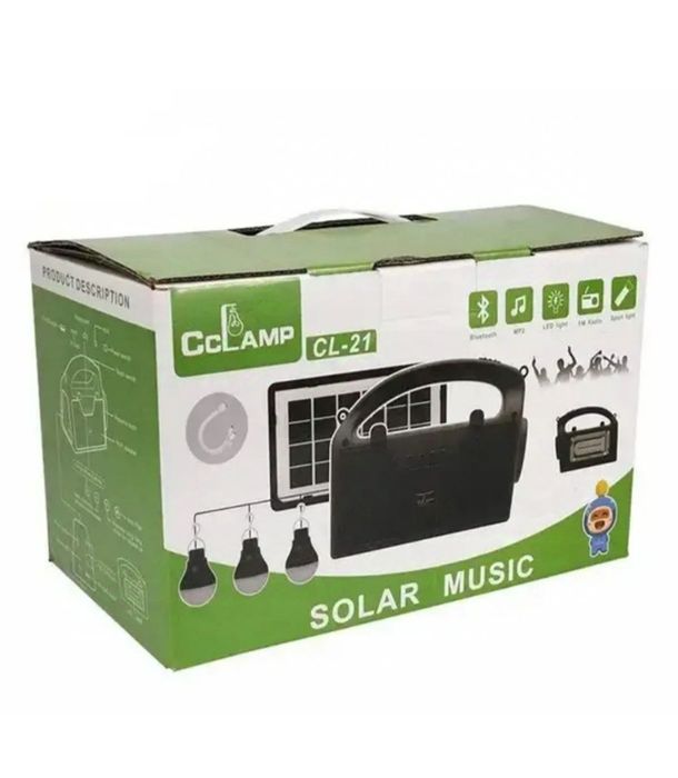 Акція! Портативна сонячна станція cl-21 music з радіо