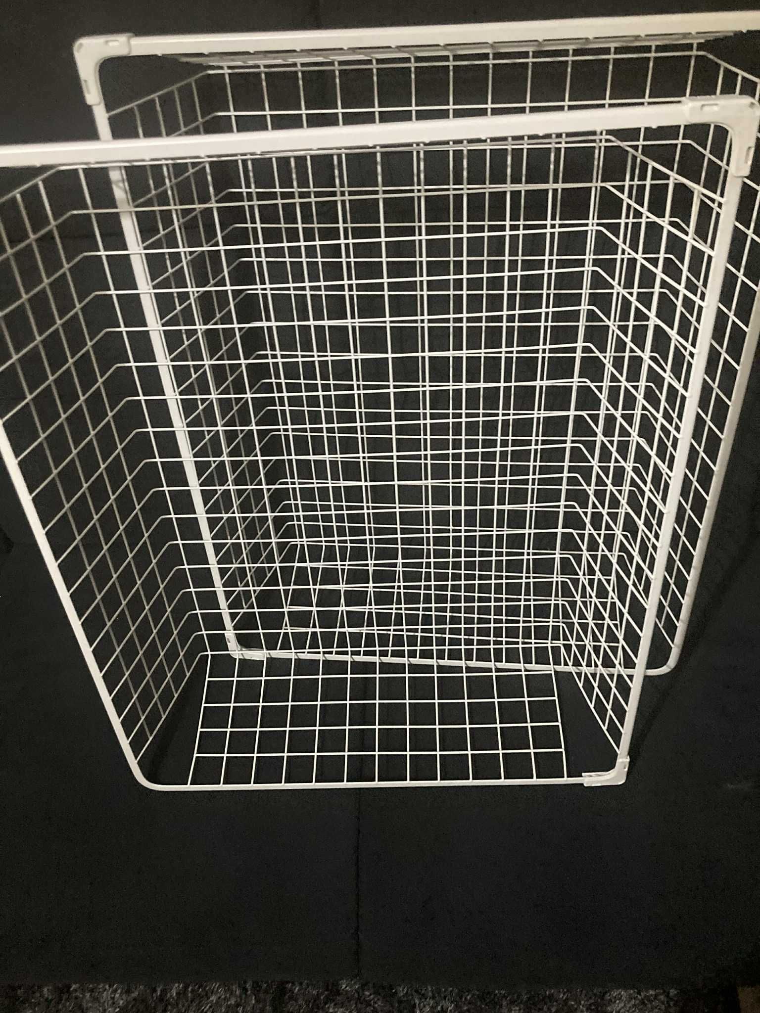 IKEA Komplement - Cesto de rede branco 75x58 cm c/calha (2 unidades)