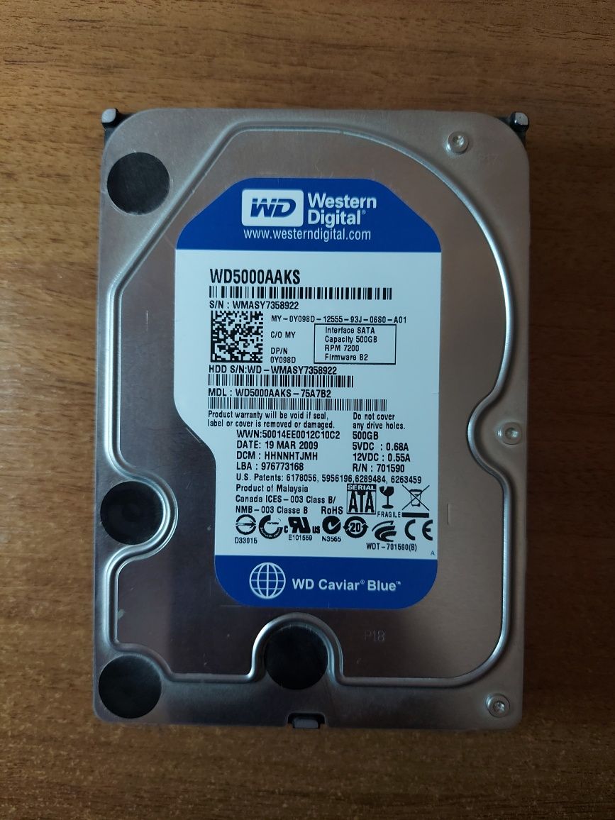 Жорсткий диск Western Digital 500Gb