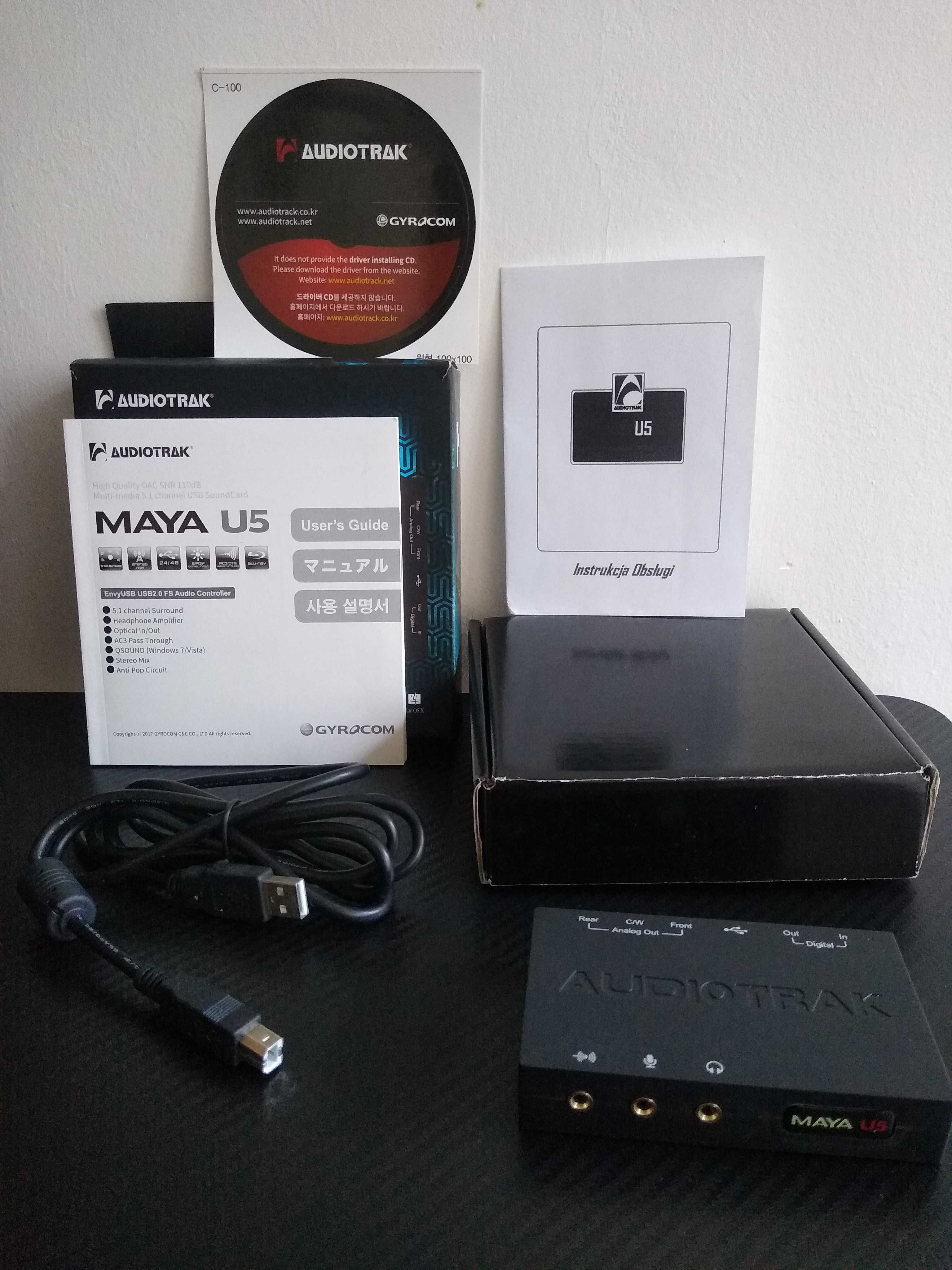 Karta dźwiękowa zewnętrzna Audiotrak Maya U5 USB DAC