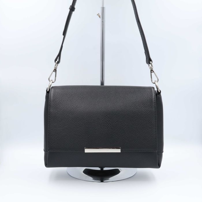 Сумка жіноча шкіряна Polina&Eiterou 6051 Black Сумка женская кожаная