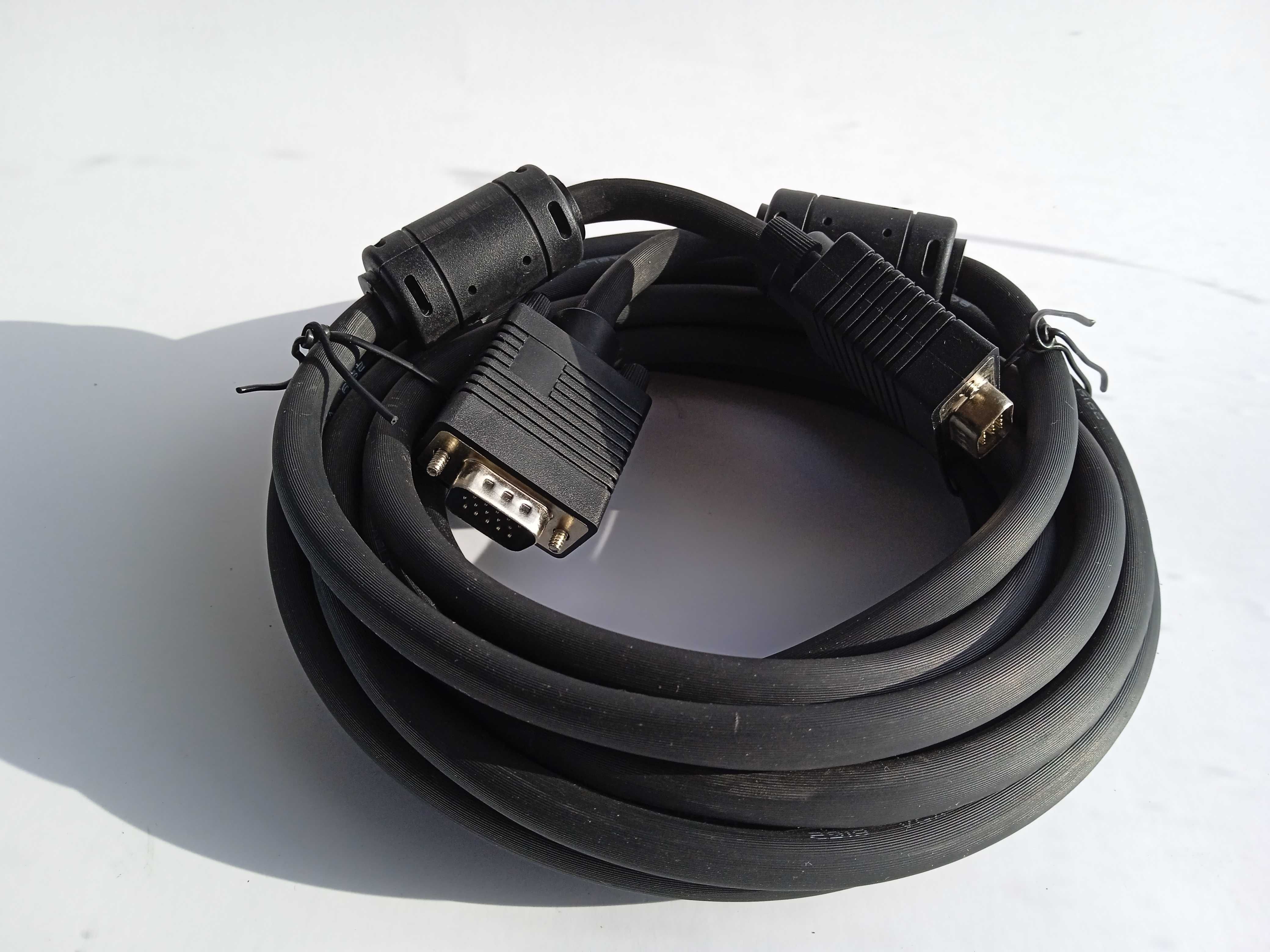 Kabel monitorowy VGA (HD15M-HD15M) INCORE 5,0m z ferrytem