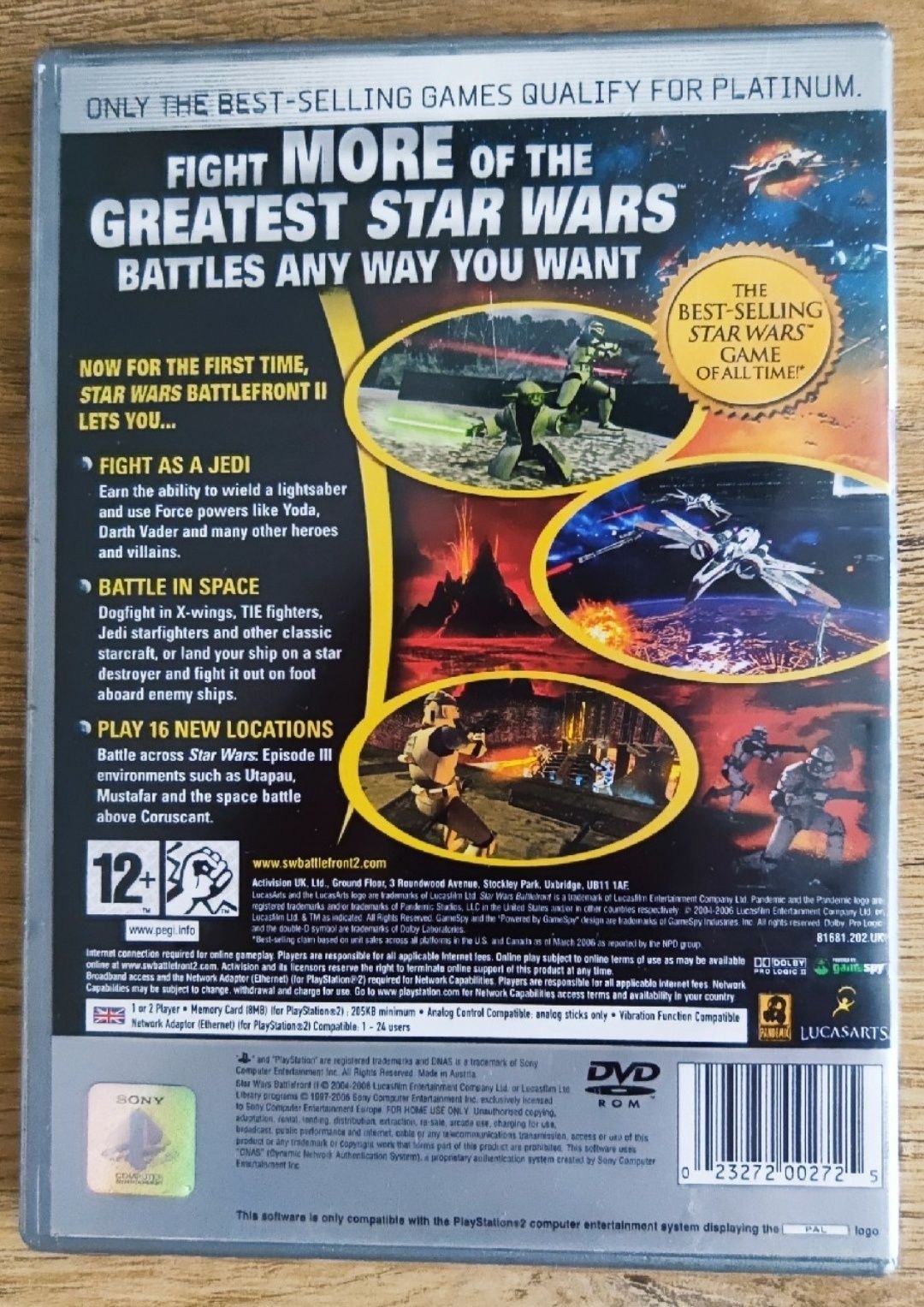 Pudełko Star Wars: Battlefront II PlayStation 2 (PS2)