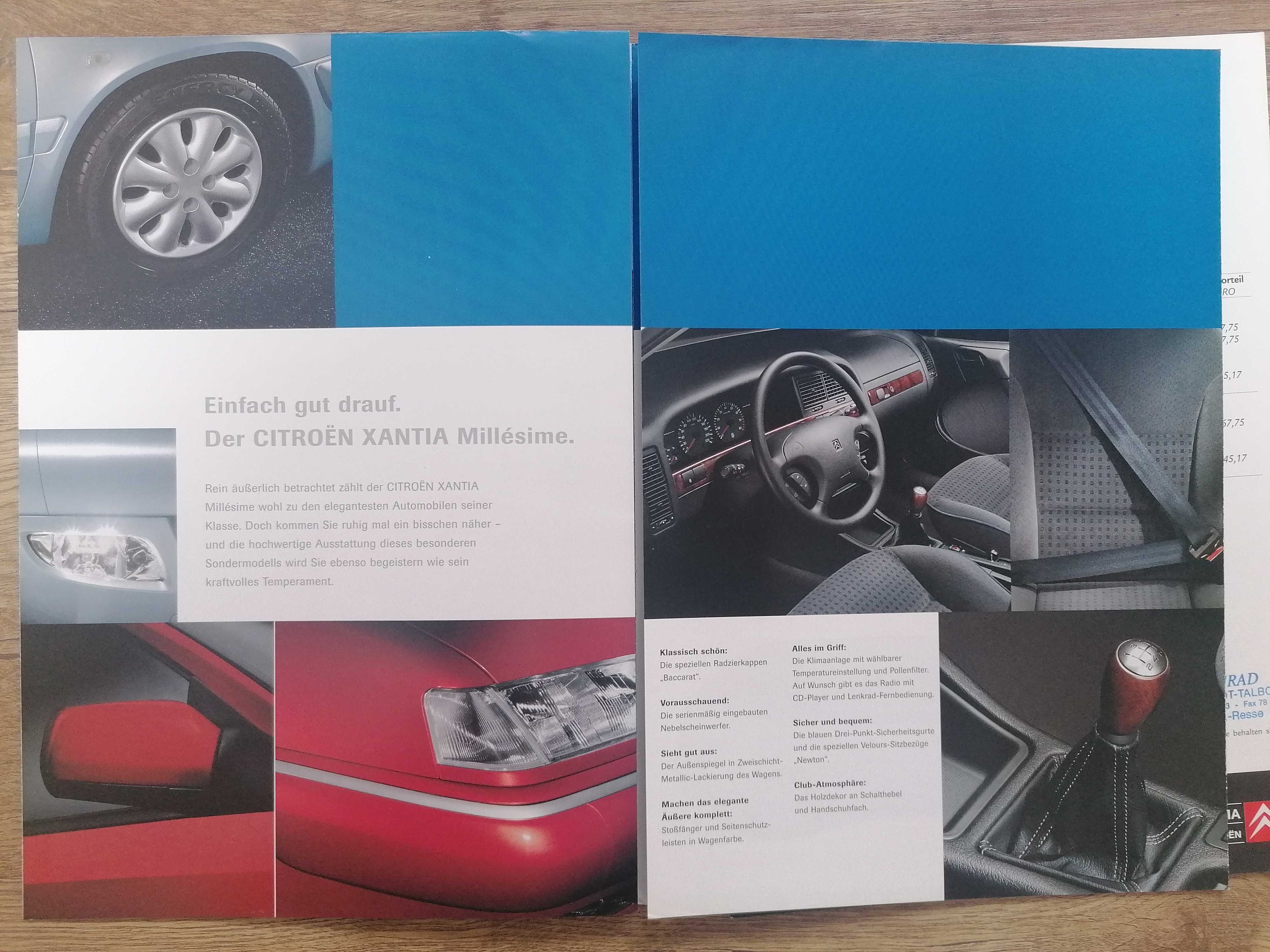 Prospekt Citroen Xantia "Millesime"