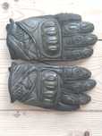 Luvas pretas de mota, pele marca Modeka usadas + oferta de outro par
