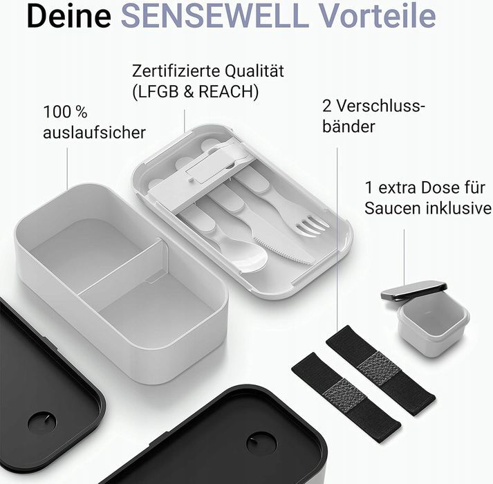 Lunch Box Pojemnik Na Lunch Jedzenie Sensewell 2x 500ml