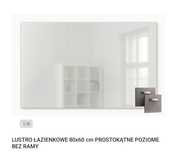 Nowe lustro łazienkowe bez ramy 80x60