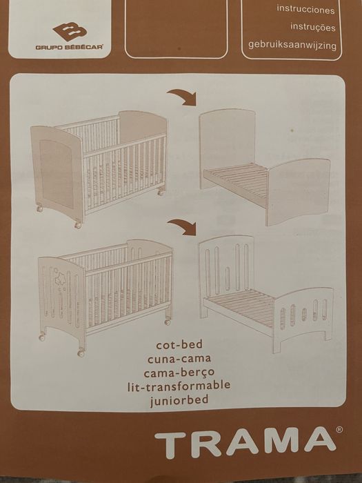 Berço-cama 140x70 cm TRAMA + Berço-cama viagem