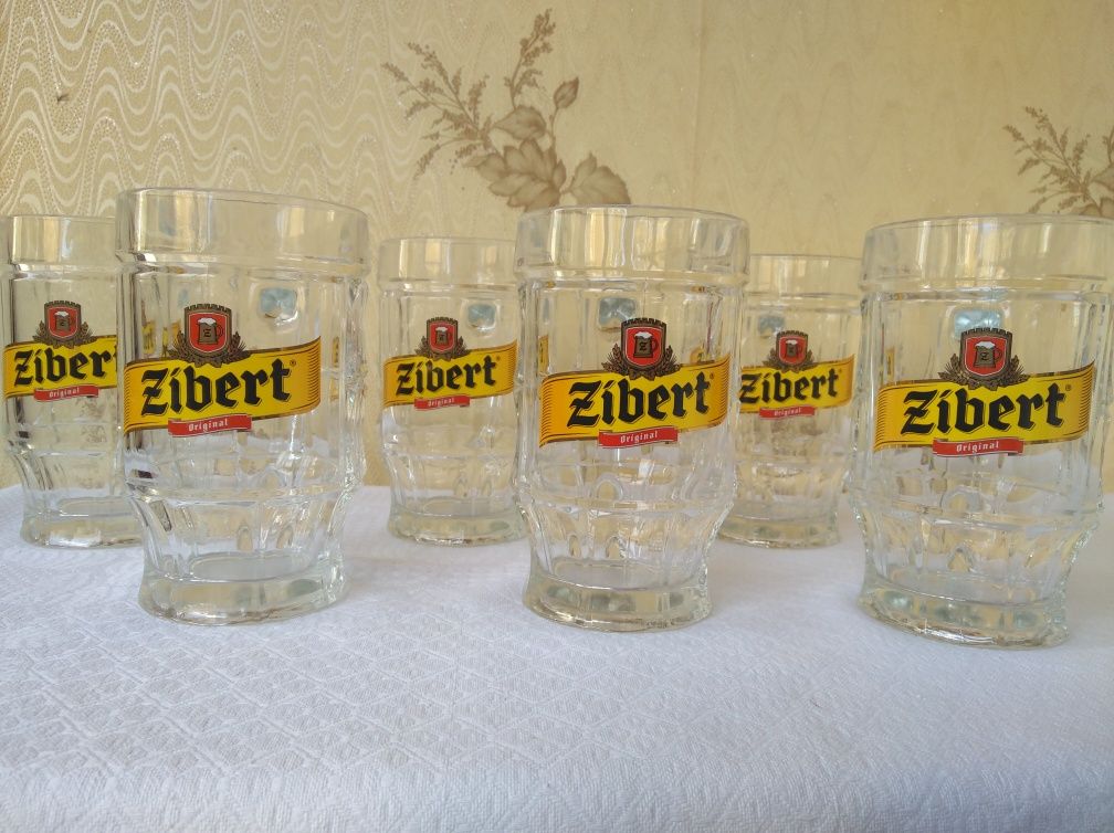 Кружка пивная бокалы для пива набор логотип Зиберт Zibert Новый
