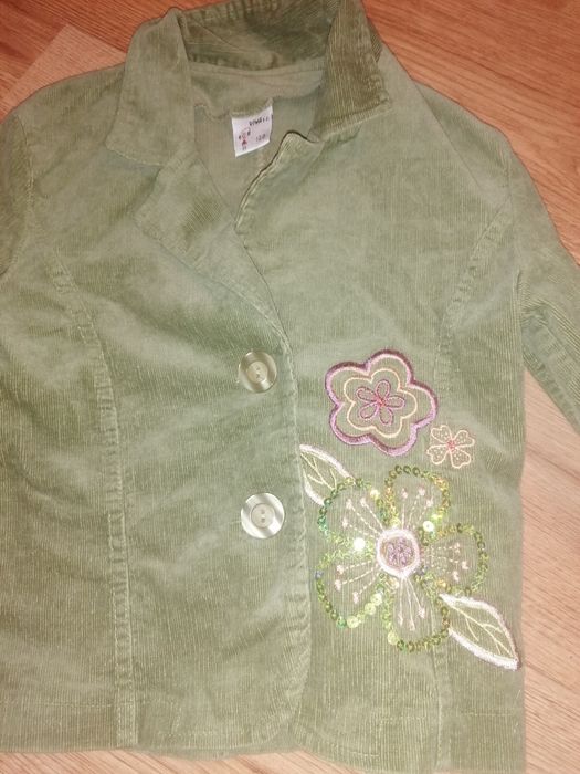 Marynarka sztruksowa dla dziewczynki 128 cm