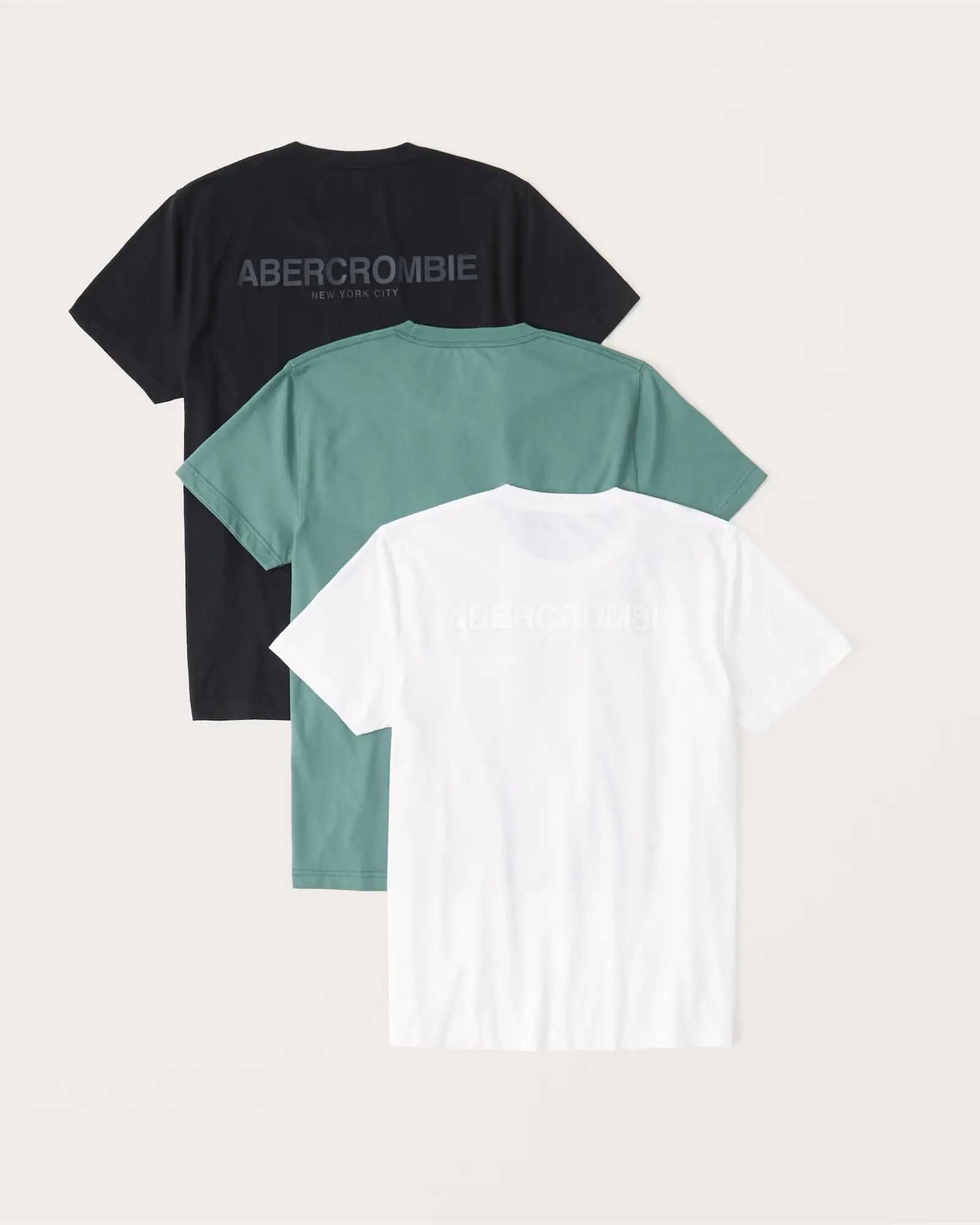 Набор из 3-х футболок Abercrombie & Fitch с логотипом L, XL, XXL
