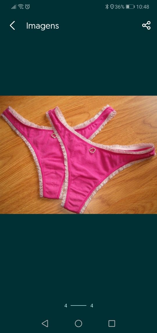 Lote 2 Tangas Rosa Super Fofas (La Redoute) - NOVO