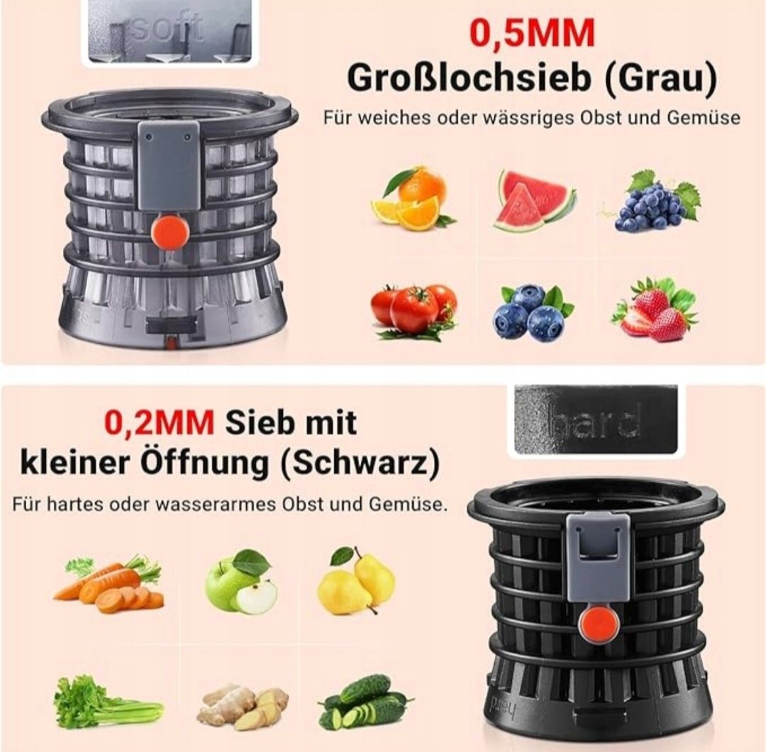 Sokowirówka wolnoobrotowa pionowa Aobosi MP-802E 250 W