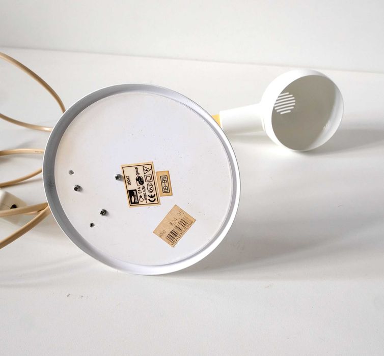 Biała lampka na biurko BRILLIANT 35047 space age, vintage