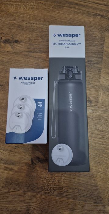 Wessper b4 tritan butelka bidon filtrujaca wodę zestaw filtrow nowe
