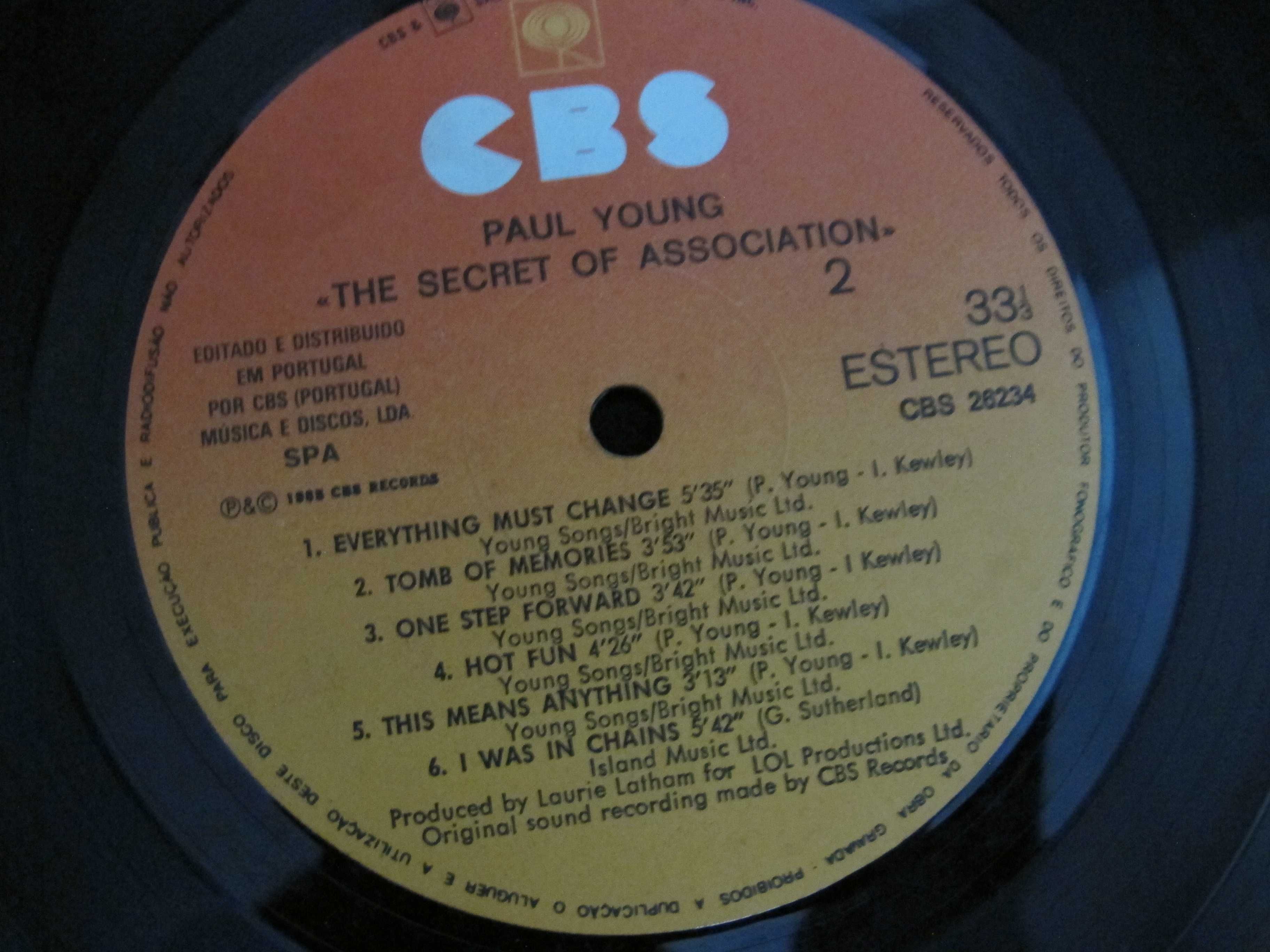 LP Disco Vinil Paul Young - The Secret of Association