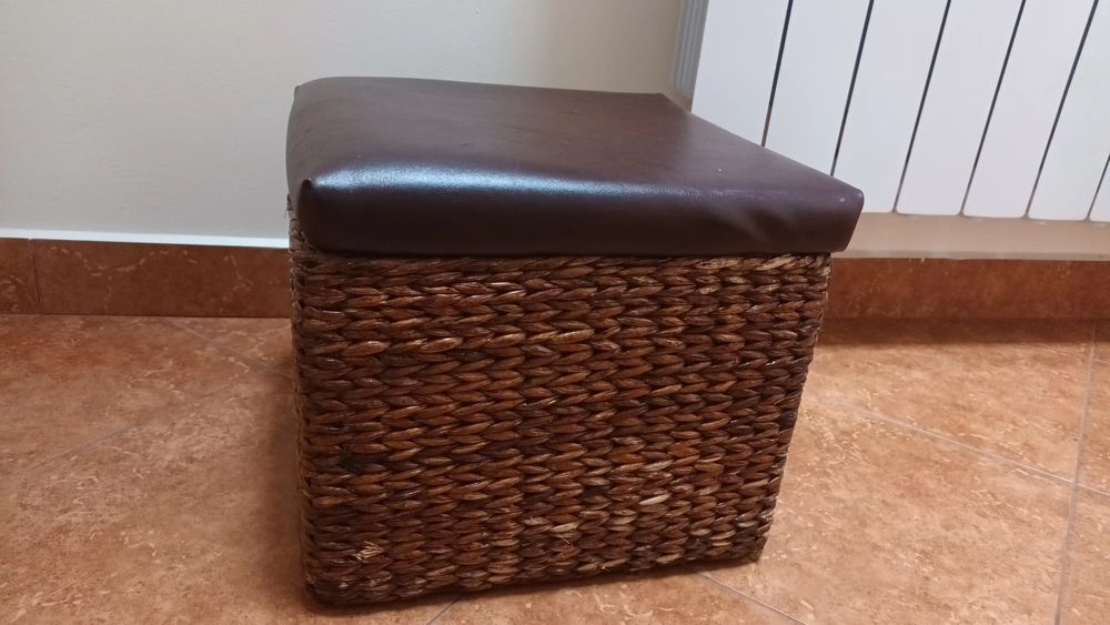 Puf trawa morska i eko skóra