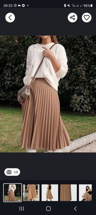 Бежева спідниця міді пліссе хс с в ідеальному стані