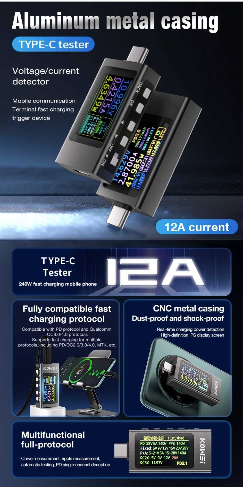 FNB58 USB (версия с Bluetooth)  и Fnirsi FNAC-28 TYPE-C и KWS-X1