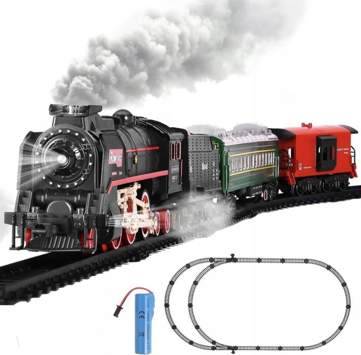 Залізниця з звуком димов та світлом на акумуляторі
