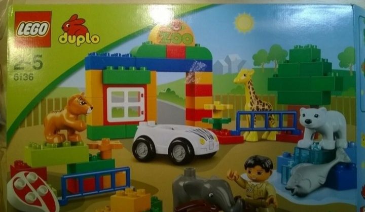 Lego Duplo ZOO 6136 plus plansza GRATIS małpka, zebra i miś