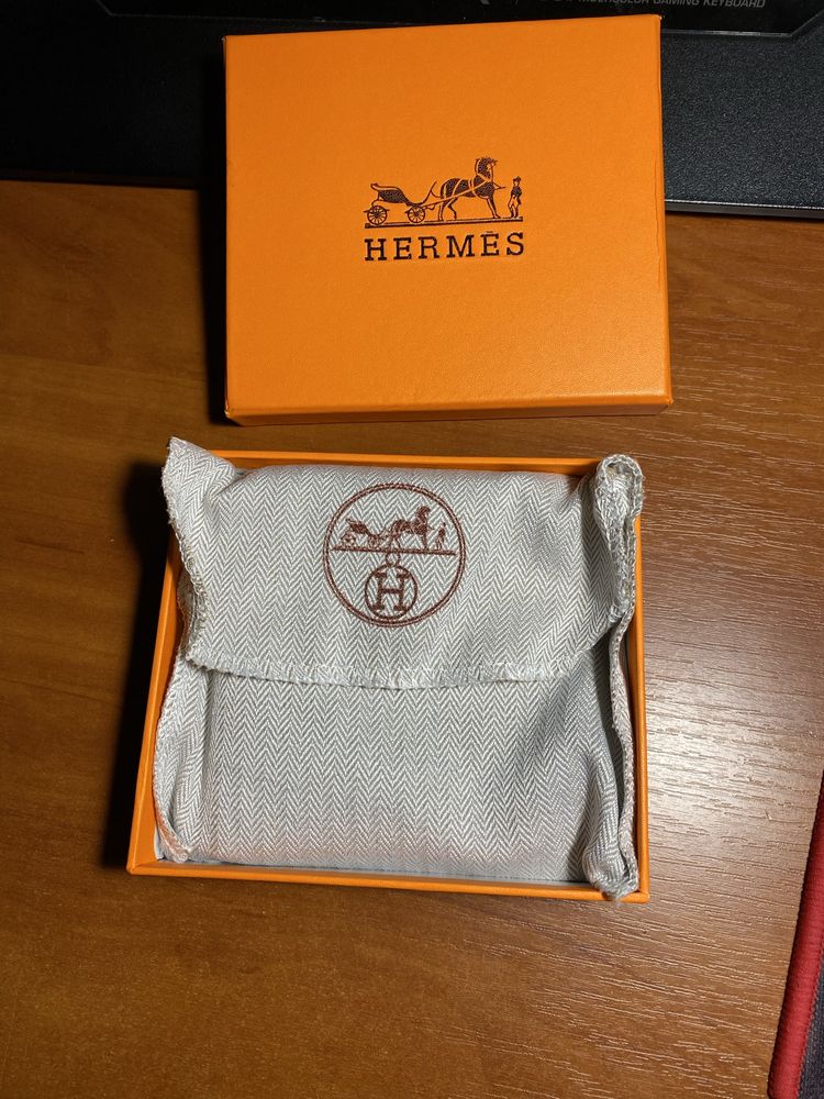 Чоловічий шкіряний гаманець, портмоне Hermes (Китай)