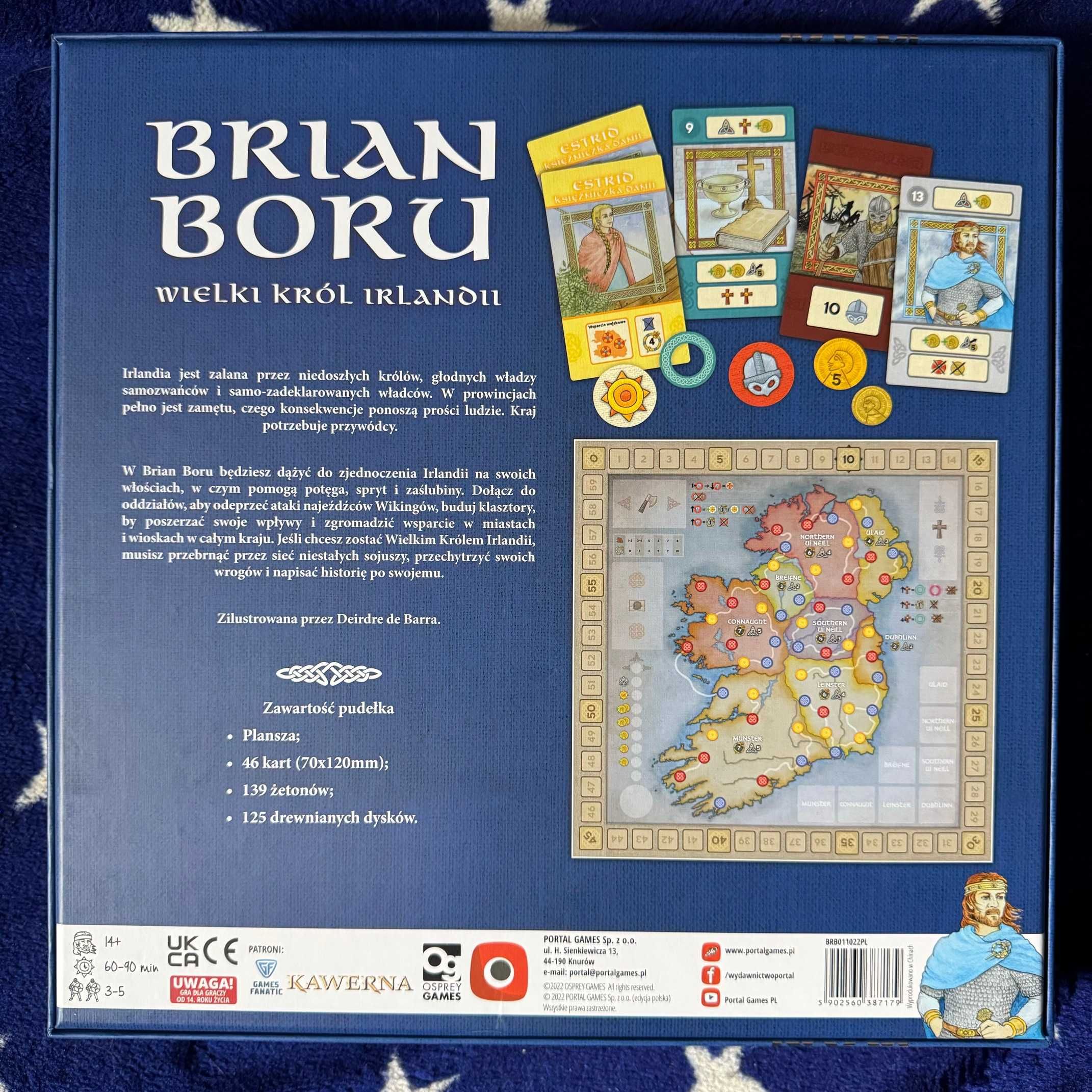 Brian Boru (Portal) - gra planszowa [PL] karty w koszulkach - jak nowa