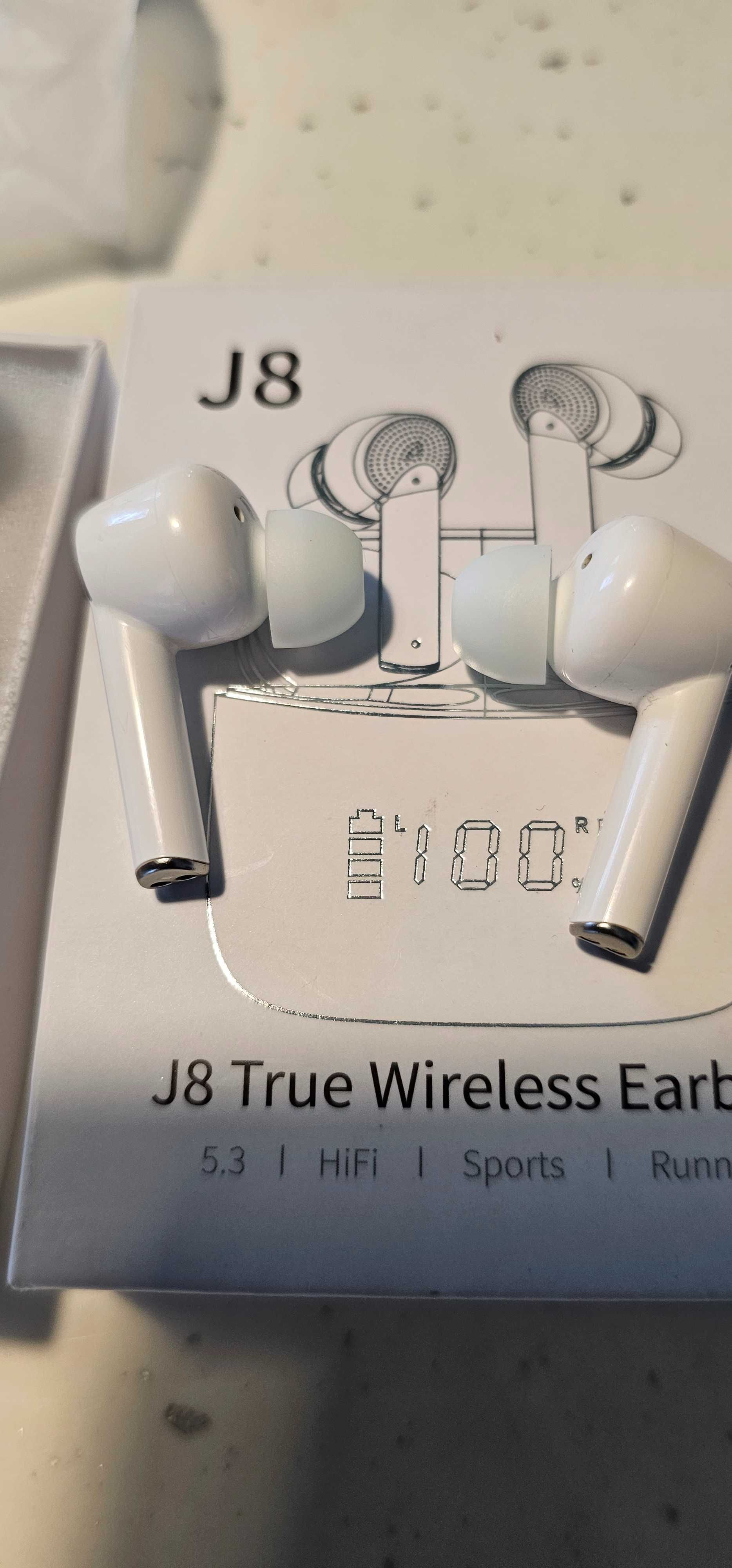 J8 ANC TWS Bluetooth 5.2 słuchawki bezprzewodowe