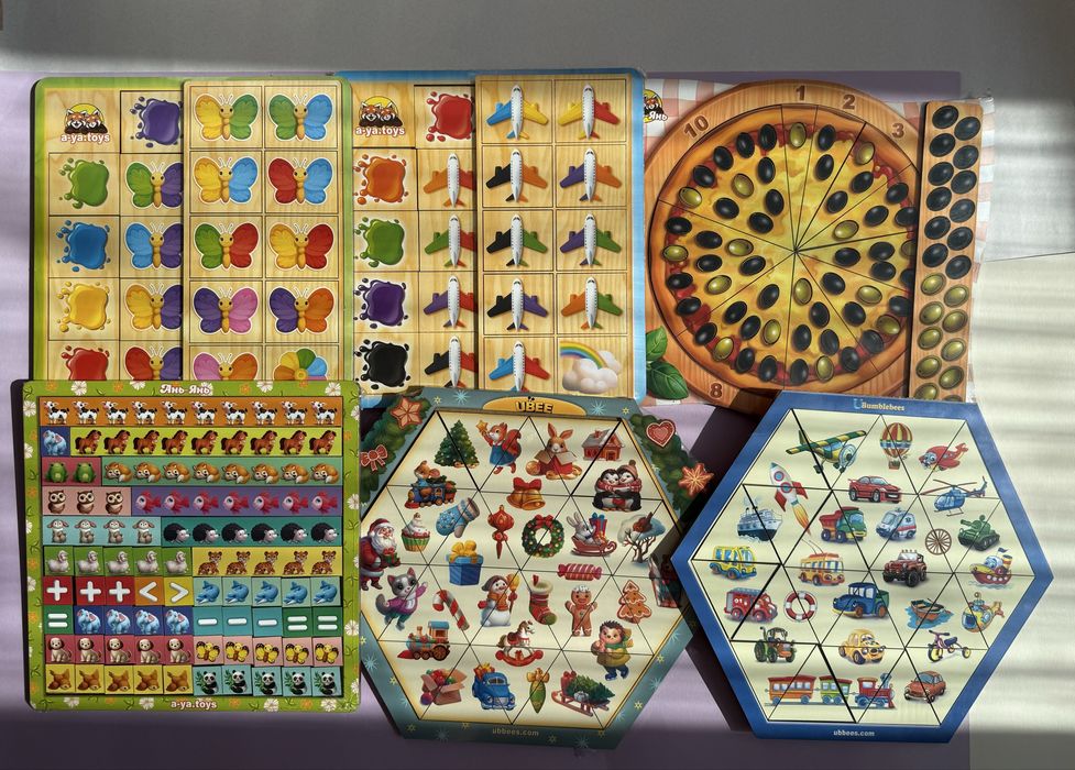 Літаки, Метелики, Піца, Математичні сходинки, Головоломка Ubbe Ань Янь