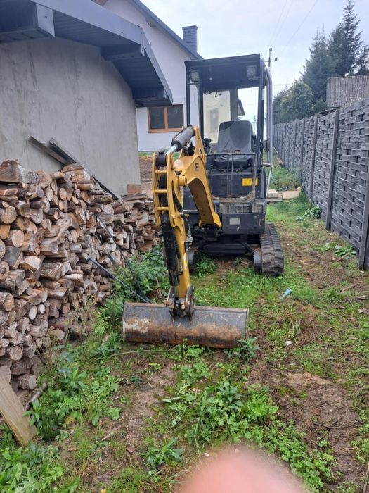 Uslugi minikoparką 2T prace ziemne, wykopy pod przyłącza