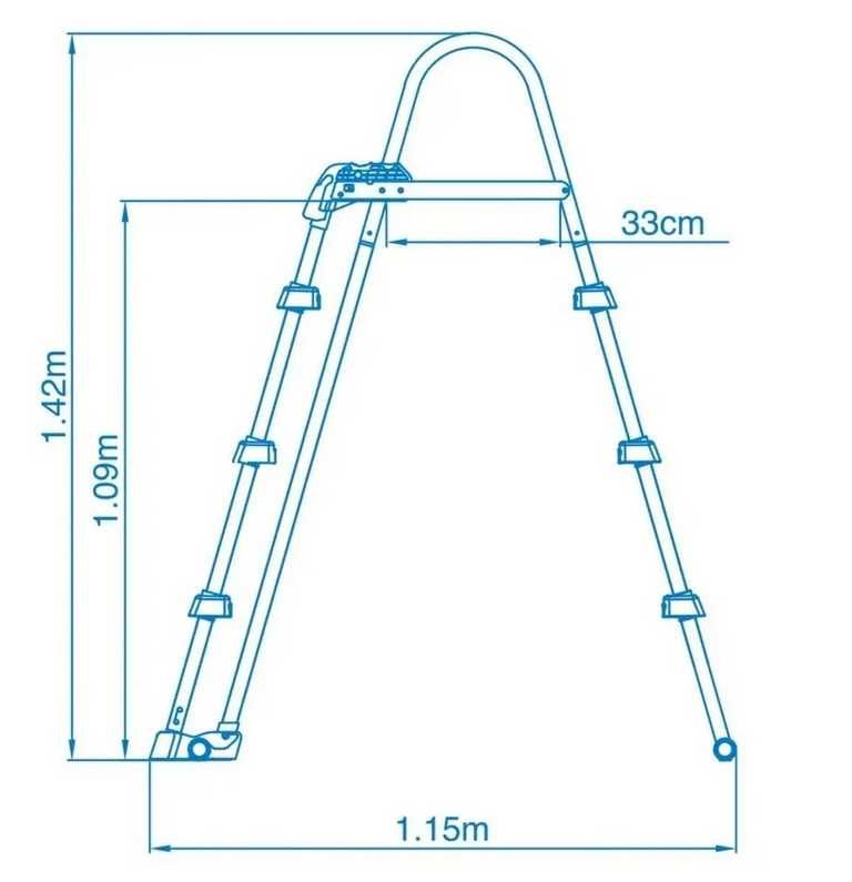 Drabinka basenowa Intex 28075 3 stopnie 91-107 cm