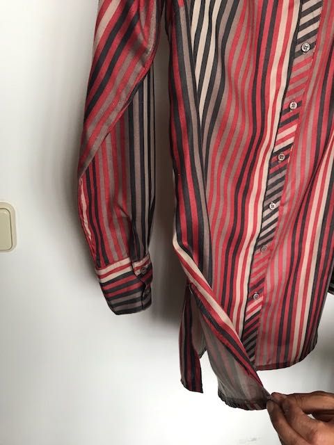 Camisa Riscas Bordeaux M/L como NOVA