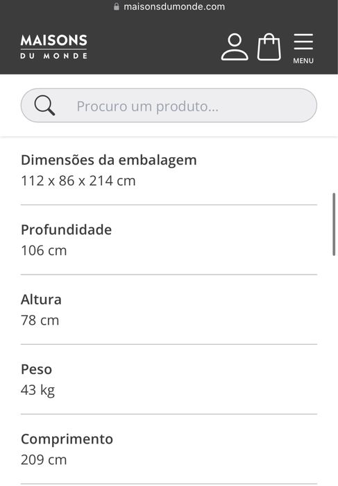 Sofá Maison du Monde