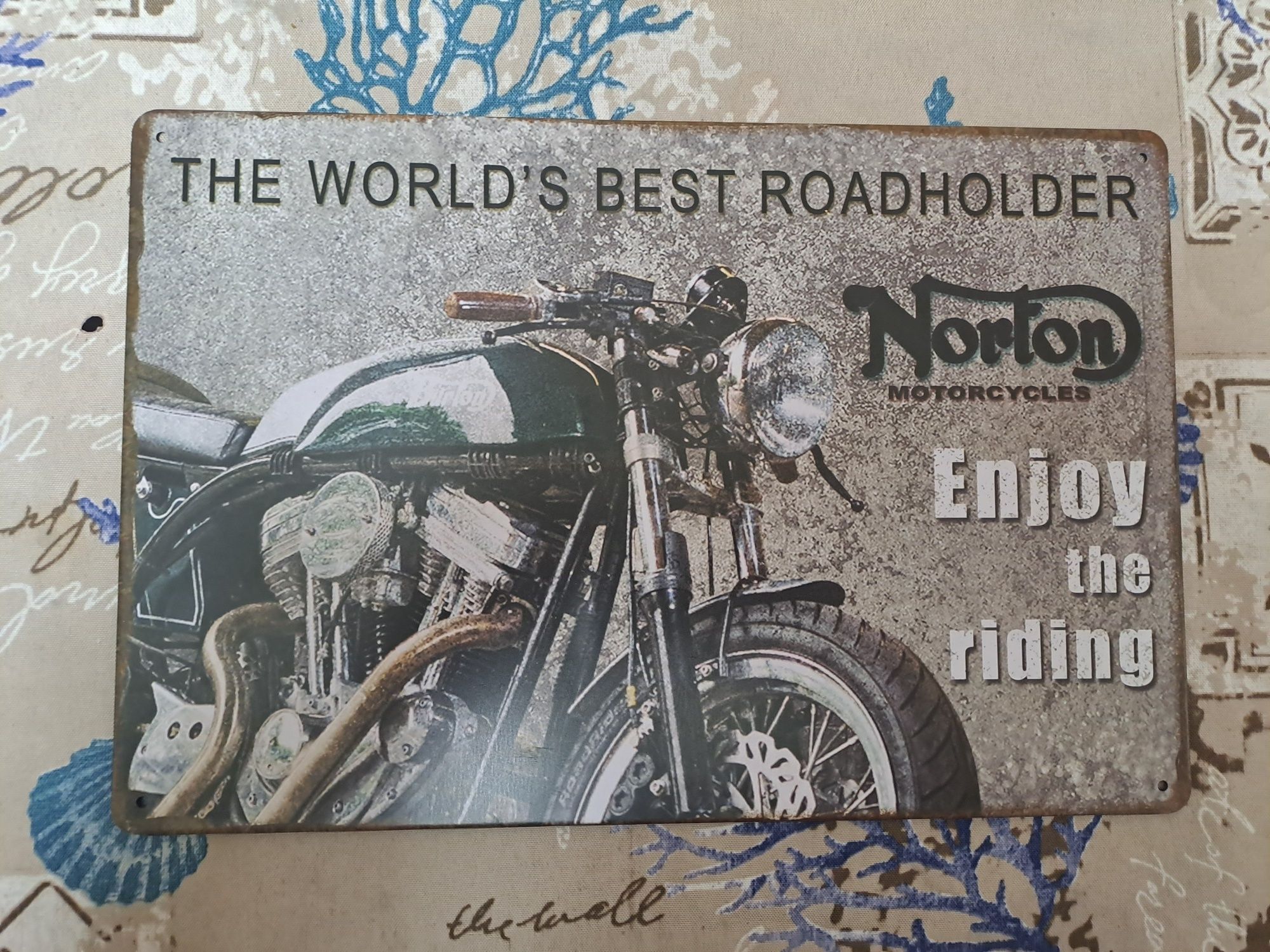 Placa metálica Norton motorcycles