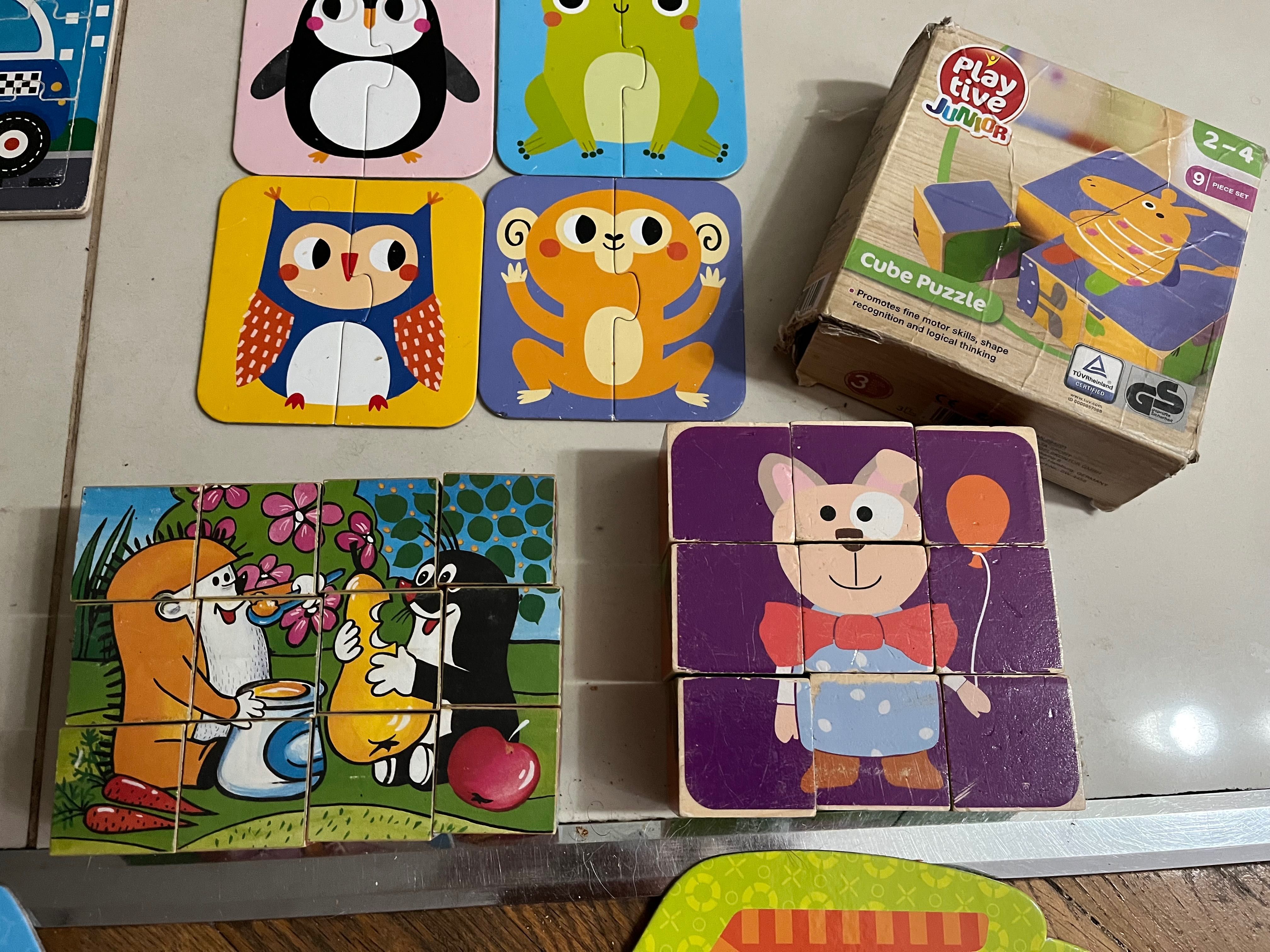 Puzzle drewniane układanki klocki